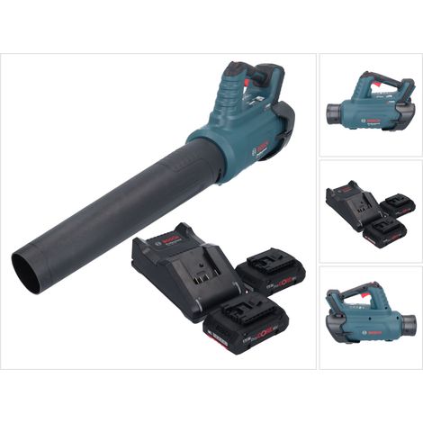 Soffiatore a batteria senza spazzole Bosch GBL 18V-750 Professional 18 V BITURBO + 2x batteria ProCORE 4,0 Ah + caricabatterie