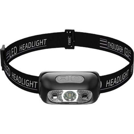 Lampe Frontale, Rechargeable Lampe Frontale Puissante avec 5 Modes D'éclairage, Étanche IPX4, Portable Lampe Frontale LED avec Lumière Rouge pour La Pêche/Camping/Cyclisme/Randonnée