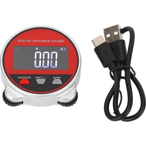 Règle électronique à rouleau, portée de 0 à 199,999 m, écran LCD clair, télémètre numérique avec mémoire de données (1/4)