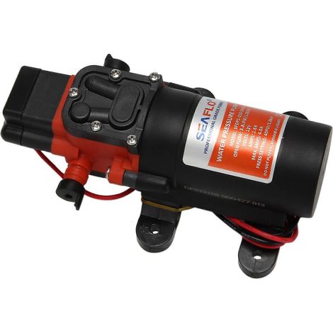 Pompe à membrane sous pression d'eau 12 V, débit 3,8 L/min, pression 1,0 G/min, 40 lb/po² - Compatible avec camping-cars, caravanes et bateaux (haoyi) (1/5)