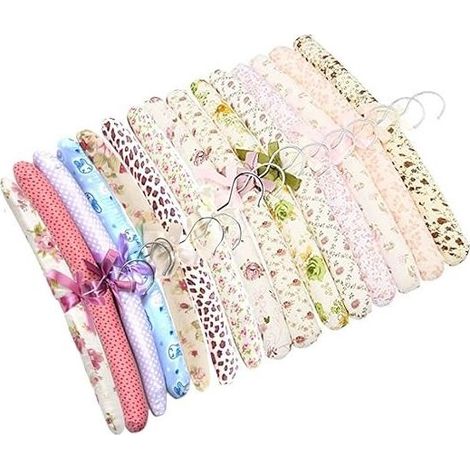 Padded Hanger, 5PCS Floral Hangers for Coat Shirt Blouse Dress Soft Hanger Rack - Random Delivery (1/5)