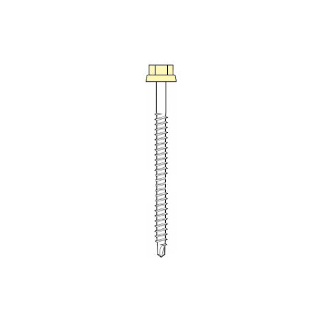 Zacrovis bois 6.5x150 ETANCO - Tête ral 1015 sable - 100 pièces - 551234014