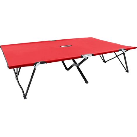 Doppelliege Klappbar Rot Stahl vidaXL (1/5)