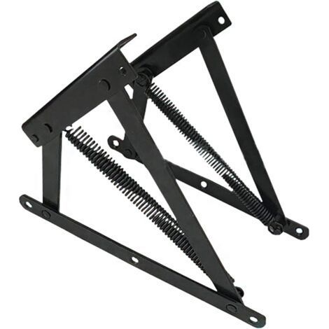 QORVA-Paire de charnières inférieures pour compartiment de rangement de canapé-lit, mécanisme à ressort de charnière relevable pour sommier de chaise pliante et inclinable, charnière et boîte à ressor
