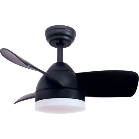 Deckenventilator Namuno mit einstellbarem CCT-Licht und Ø71-Steuerung 3 DC-Flügel Schwarz (1/5)