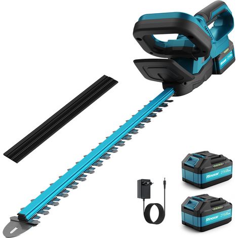 Tagliasiepi senza fili 21V/8000mAh - Motore brushless 600W - Lama 52cm, taglio Ø15mm - Precisione