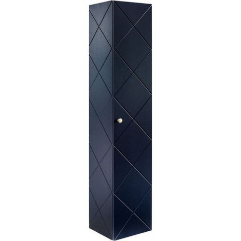Armoire de rangement de salle de bain en bois - Bleu - H 170 x L 35 x P 33 cm - Aurore Blue - Livraison gratuite (1/5)