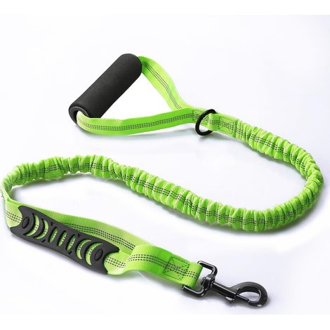Guinzaglio per cani di grossa taglia, elastico, ad alta resistenza, antistrappo, ammortizzante (verde) (1/4)