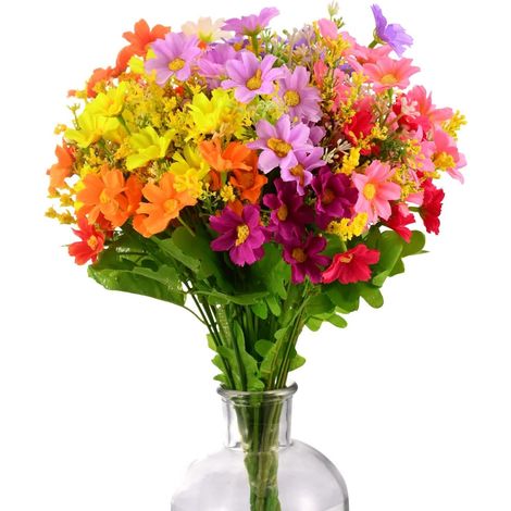 Bouquets de fleurs sauvages artificielles, paniers suspendus pour intérieur et extérieur, jardinière, décoration de maison et de jardin-AquaForge (1/5)