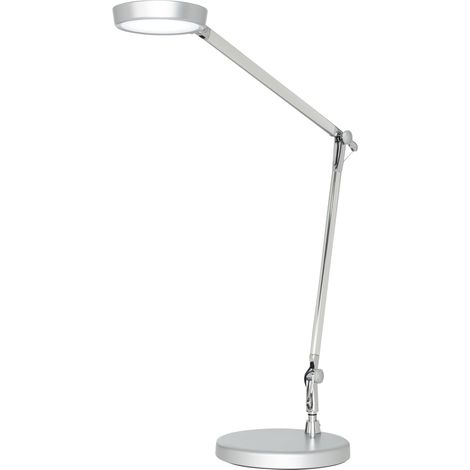 Lampe de bureau LED 5W 500 Lumens Articulée à Variation d'intensité lumineuse et de température de couleur et Mémorisation de l'intensité 57 x 35 x 19 cm Gris métal/Chrome (1/5)