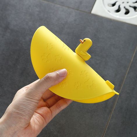 Bouchon de Vidange en Silicone pour Douche, Drain de Sol de Cuisine, Bouchon de Baignoire, Drain de Sol d'Égout, pour Cuisines Salles de Bains Blanchisseries (Petit Canard Jaune) (1/3)