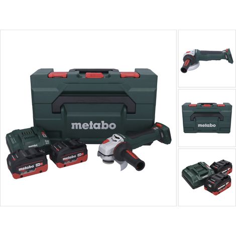 Metabo WPB 18 LT BL 11-125 Quick amoladora angular sin cable 18 V 125 mm sin escobillas + 2x batería recargable 8,0 Ah + cargador + metaBOX (1/5)