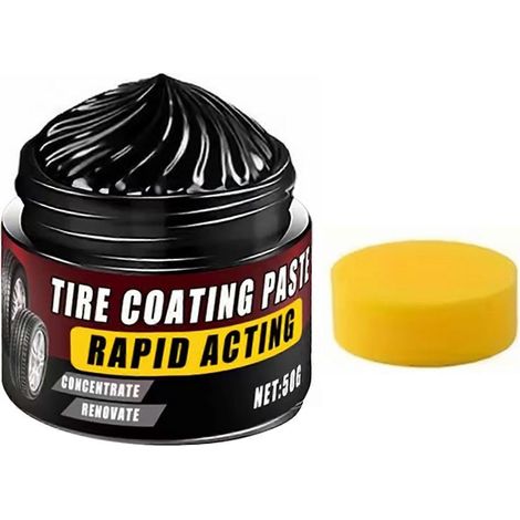 Rénovateur de garnitures et de revêtements pour pneus de qualité supérieure - Brillance longue durée et protection pour les jantes de voitures, motos et camions - 50 g (1/5)