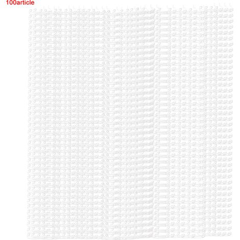 100 pièces de fil de reliure double boucle 3:1, 14,3 mm, blanc, format A4, 34 dents, pour calendrier (1/4)