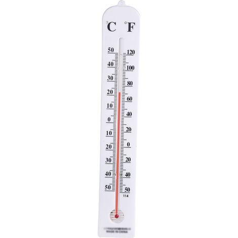 Thermometre Hygrometre Murale - Intérieur Extérieur - Étanche IP54 - Lecture Numérique Grand Format - Sans Pile - 1 Pièce