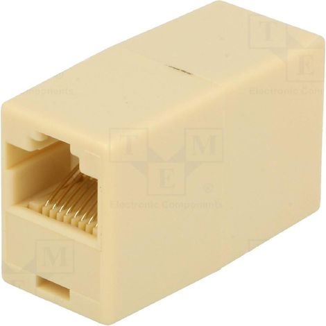 Rj45 femelle X2 Cat.5 - Beige