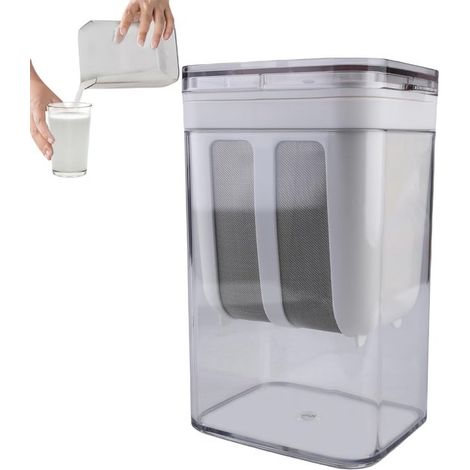 Allecto Griechisches Joghurtsieb Feinmaschiges Sieb zur Herstellung von griechischem Joghurt Weiß Küchenhelfer zur Saftfiltration Ideal für den (1/5)