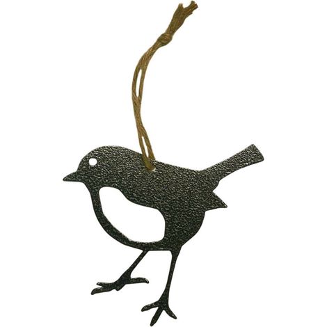 Hanging Robin Garden Art (Pack of 3) - W15 x H15 cm - Black