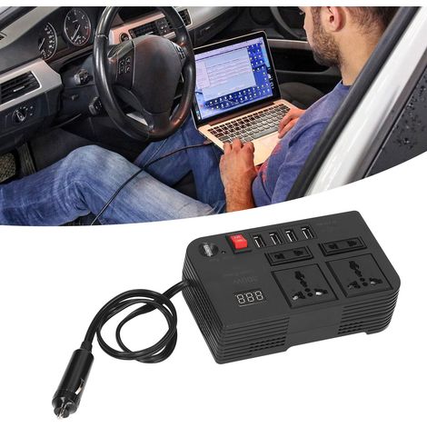 Hochleistungs-Multifunktions-Stromwandler 300W, 12V DC auf 220V AC, mit korrigierter Sinuswelle E8982, für Autos. (1/5)