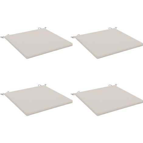 Coussins de siège SOEST 4 pc 100 % polyester Blanc vidaXL