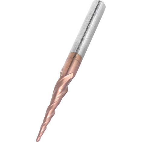 Fraises en laiton vieilli pour CNC, queue droite 2 tailles R0.5x20.5xD4x50, outils de coupe précision (1/5)