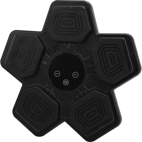 Machine de boxe musicale murale rechargeable Bluetooth, cible de boxe électronique pour enfants, idéale pour la salle de sport à domicile (noire). (1/5)
