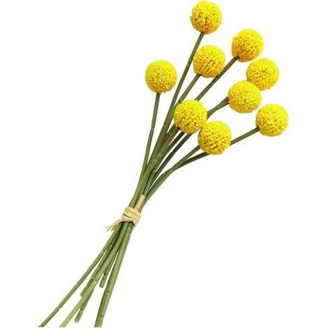 1 künstliche Mistelkugel, Blumenarrangements für drinnen und draußen, für Zuhause, Partys und Dekoration (Gelb)