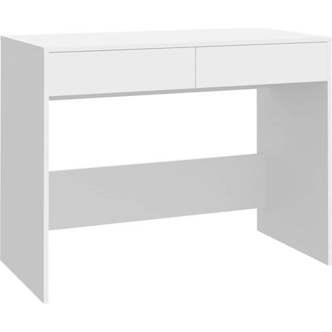 Maison Exclusive - Escritorio de madera contrachapada blanco 101x (1/5)