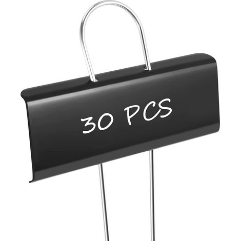 CCYKXA Set of 30 Metal Plant Labels - Weatherproof - Reusable - For School and Vegetables - Black (1/5)