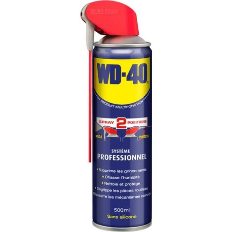 WD-40 Aérosol Multifonction Spray Double Position Système Professionnel 500mL (1/2)