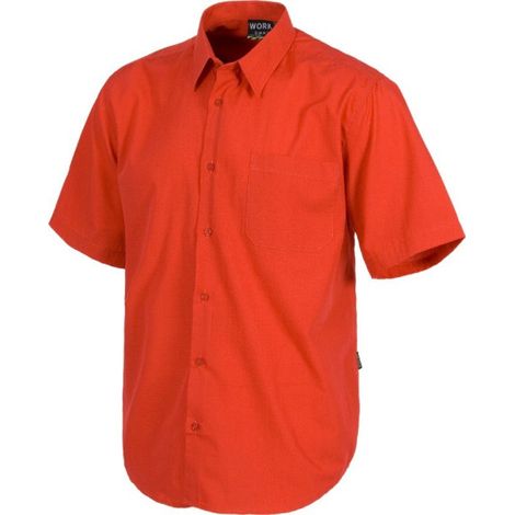 Camisa industrial manga corta WORKTEAM B8100 con costuras reforzadas 40 Rojo