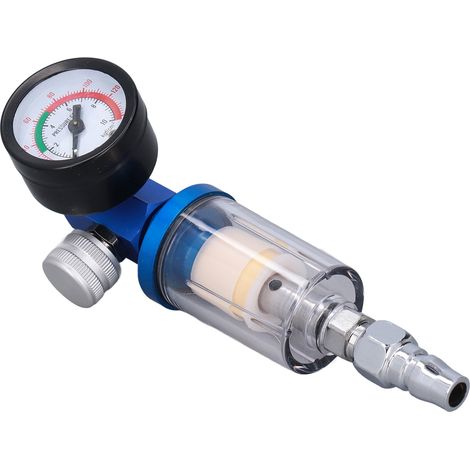 Pistolet pulvérisation régulateur air aluminium alliage plastique filtre piège à eau en ligne pour tuyau interface 1/4 pouce (1/5)