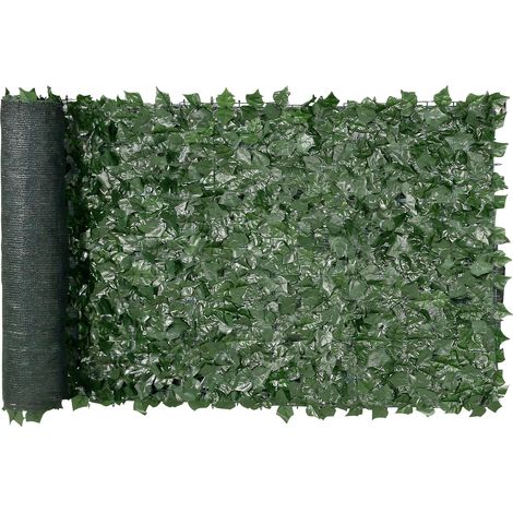 VEVOR Haie Artificielle 99x249 cm Brise Vue Cloture de Lierre Artificiel Intimite Support en Tissu Maille et Joint Renforce Deco Fausses Feuilles pour Jardin, Exterieur, Cour, Balcon, Terrasse, Patio
