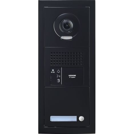 Platine vidéo modulaire 1 appel finition noir GTBVH1PSBMB AIPHONE 200467