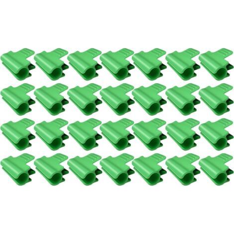 Lot de 40 clips pour serre de jardin,clips pour tube d'ombrage de jardin pour support saisonnier des plantes, filet à oiseaux, filet de jardin, accessoires en tissu d'ombrage (11 mm) (1/5)