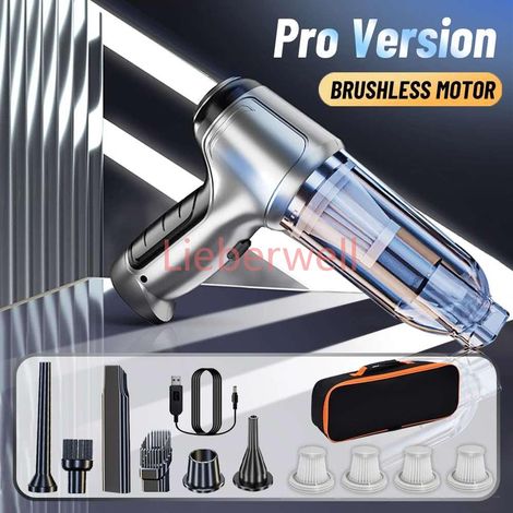 Aspirateur de voiture 95000pa aspirateur à forte aspiration pour voiture sans fil portable Machine de nettoyage sous vide automatique pour voiture,Updated 4Filter Bag (1/4)