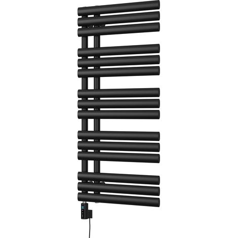 Percival - Black Electric Towel Rail H1120mm x W500mm 500w Thermostatic WIFI (1/3)