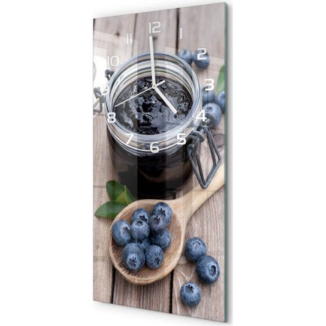 Horloge Murale Rectangulaire Verticale pour Salon Design Élégant Confiture de myrtilles 30x60 cm (1/5)