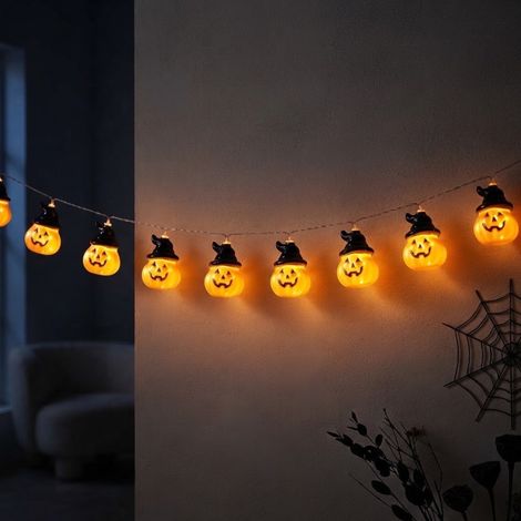 Spooky Jack-O'-Lantern String Lights (1/2)