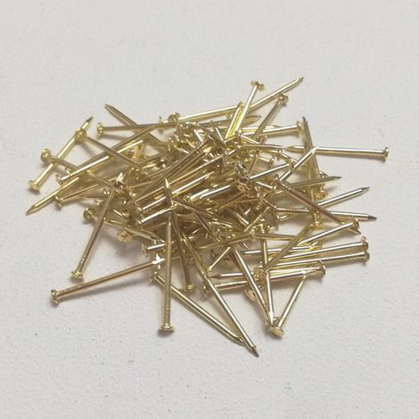 Chiodi di acciaio ottonati da 1,40x25mm - 100pz (1/2)