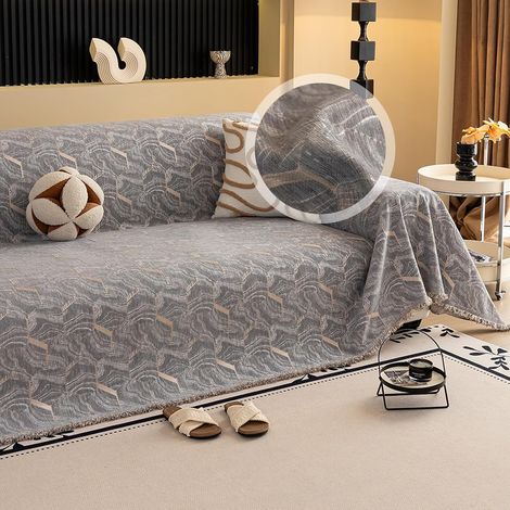 JSSEVN - Multifunctional Sofa Cover - Soft and Pleasant to the Touch Sofa Throw Blanket, Scratch Resistant, 180 x 130 cm - Dark Grey (1/5)
