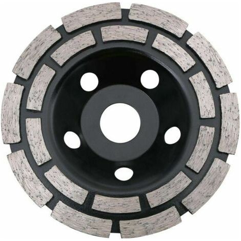 Disco diamantato, 125 x 22,23 mm, mola abrasiva a doppia fila per calcestruzzo, mola diamantata universale per levigatura di calcestruzzo, pietra, granito, massetto, muratura, uso universale