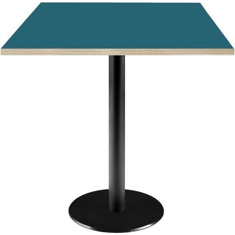 Table 70 x 70 cm - modèle Rome bleu avec chants bois