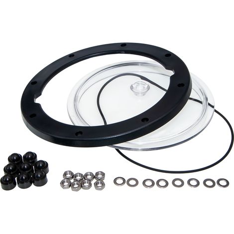 Astralpool – Collier de fixation et couvercle pour filtre à sable Atlas, UVE, Star Plus – Polycarbonate haute résistance – Plastique haute densité – Joint et écrous inox