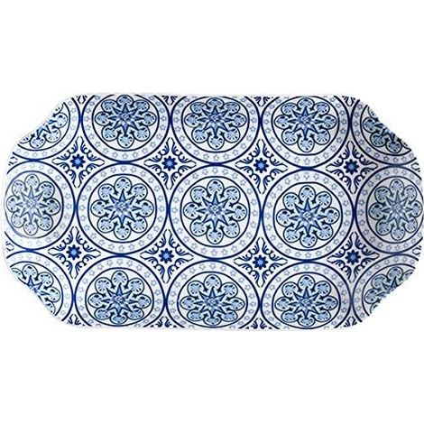 BRANDANI - VASSOIO COLLEZIONE MAIOLICA IN NEW BONE CHINA 25X14 CM