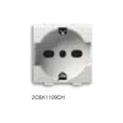 Abb chiara presa 2p+t 16a bivalente bipasso schuko tipo p30 / 17 siemens 2csk1109ch