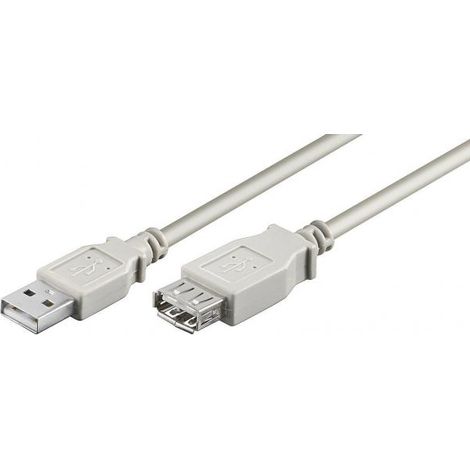 Microconnect USB 2.0 A-A 1.8m M-F cavo USB 1,8 m USB A Grigio