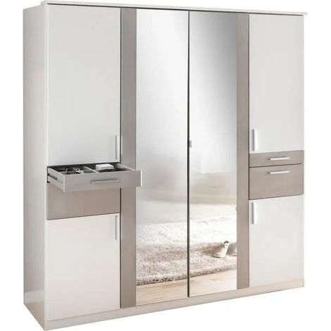 Wimex VOLOS Schrank Weiß 180 cm Breite im zeitgenössischen Design