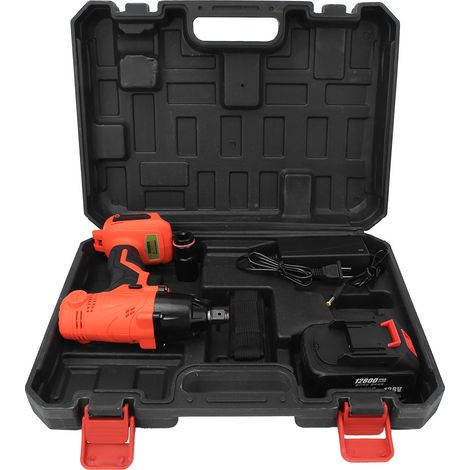 Clé à choc électrique 128V sans fil, tête noire, batterie lithium-ion 320Nm, prise CN 220-240V, outil boulon robuste (1/5)