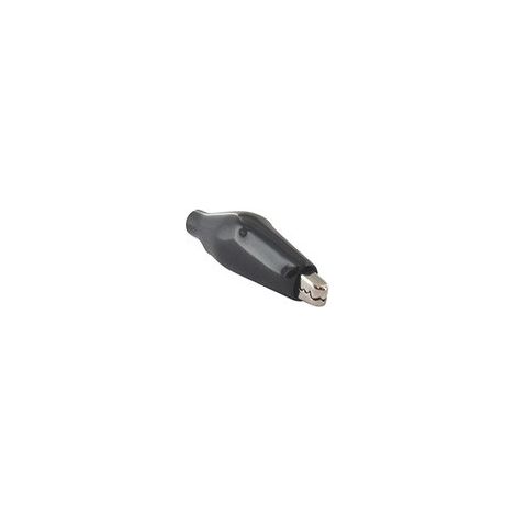 Set di 10 pinze alligatore da 31 mm. Rivestimento nero (positivo). Rifornimento del nostro kit 9218341.